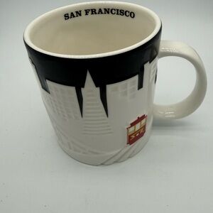 2012 Starbucks Collector Series San Francisco 18 oz 3D Embossed Ceramic Cup Mug